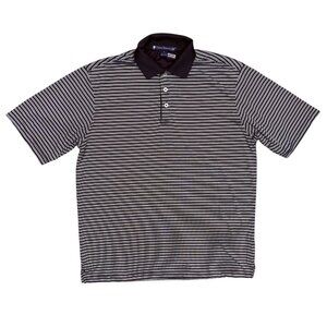 Chase Edward Golf Striped Polo Shirt Short Sleeve Small